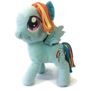 My Little Pony Rainbow Dash Plush 11" Tall Stuffed Animal Toy Cloth Hair Hasbro
